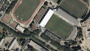 Vue aérienne du stade Yves-Allainmat, dit du Moustoir